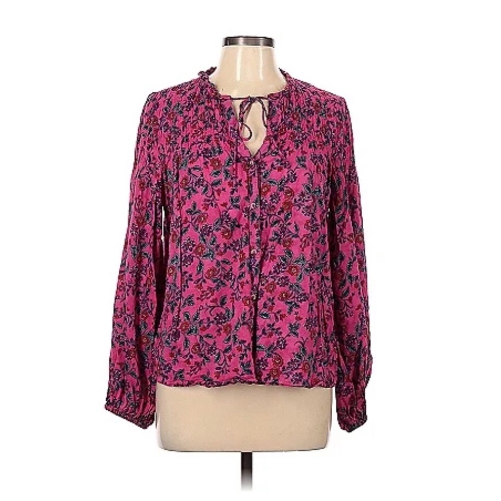 Maeve by Anthropologie Floral Button Down Blouse
